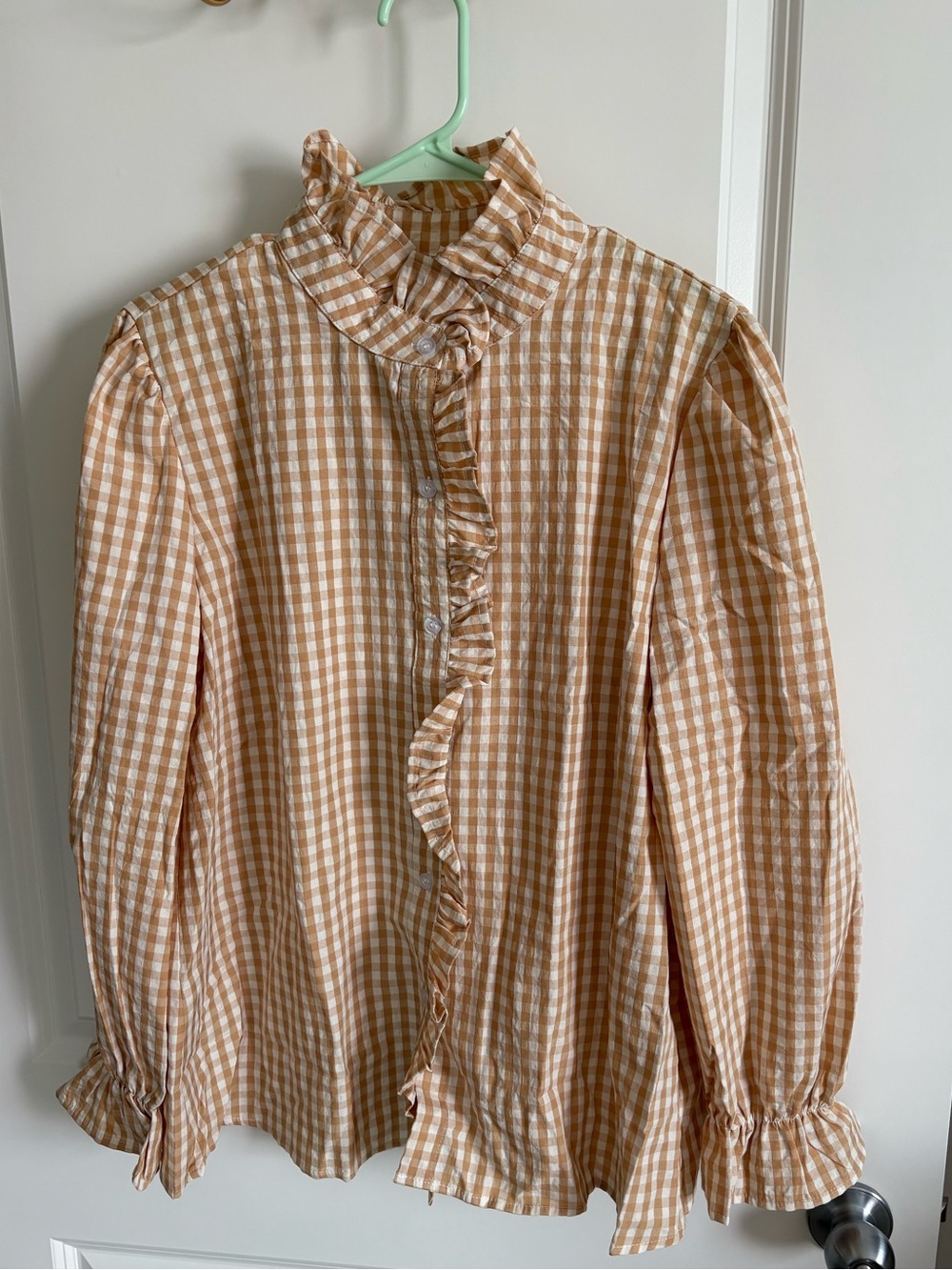 Checkered Ruffled Shirt